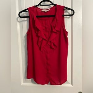 Loft Sleeveless Red Shirt